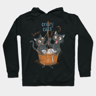 Cats playing with balls of yarn Funny T-shirt 2-07 Hoodie